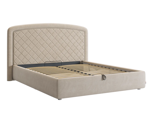 Кровать с подъемным механизмом Сильва 2 1600 крем (велюр)