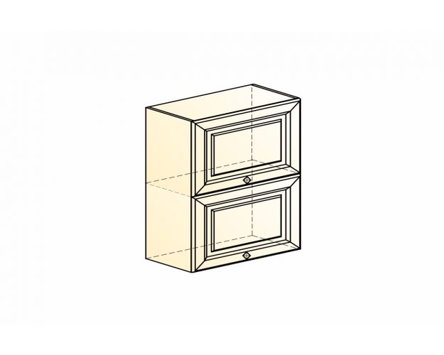 Шкаф навесной Мишель L600 Н720 (2 двери/эмаль/белый/кофейный)