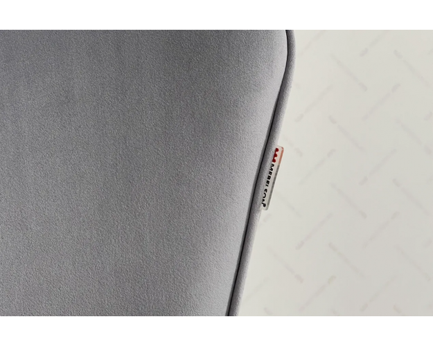 Стул Адам серый (велюр) / белый