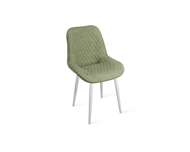 Стул «Оливер» К1С Белый/Микровелюр Duna Olive
